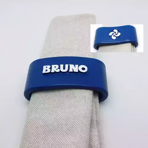 BRUNO napkin ring with lauburu 3D print model