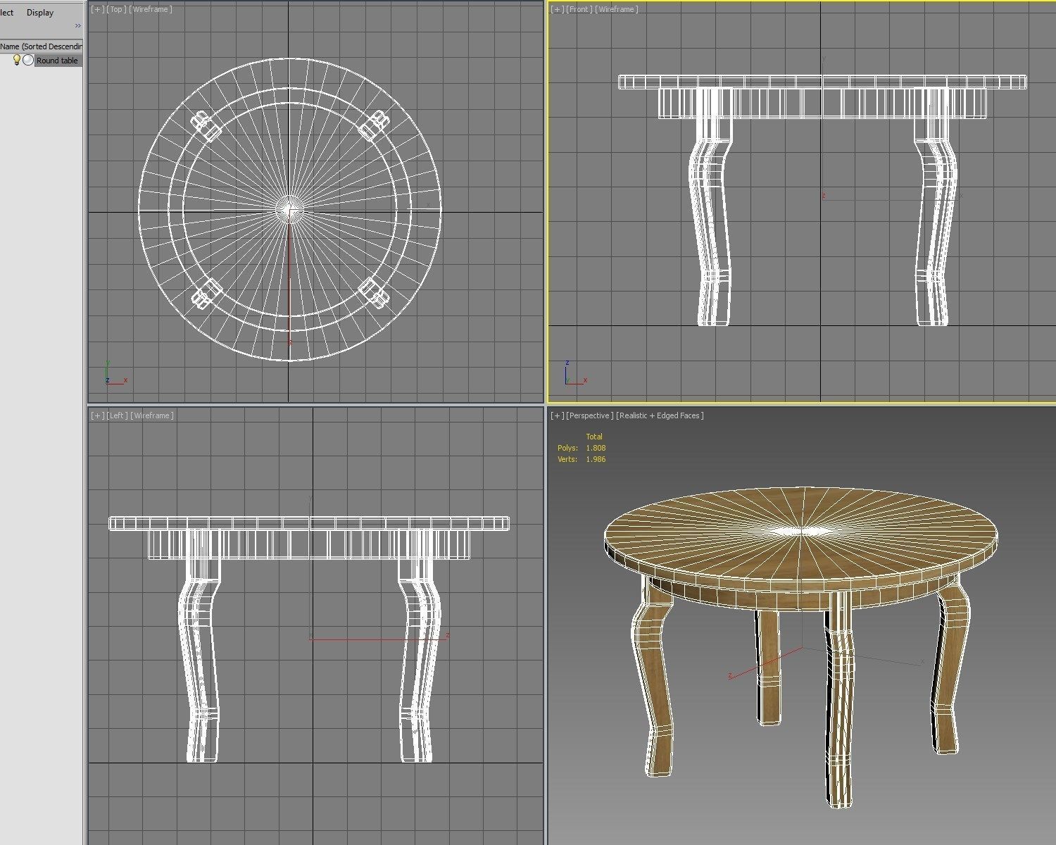 Round table 3D model_8