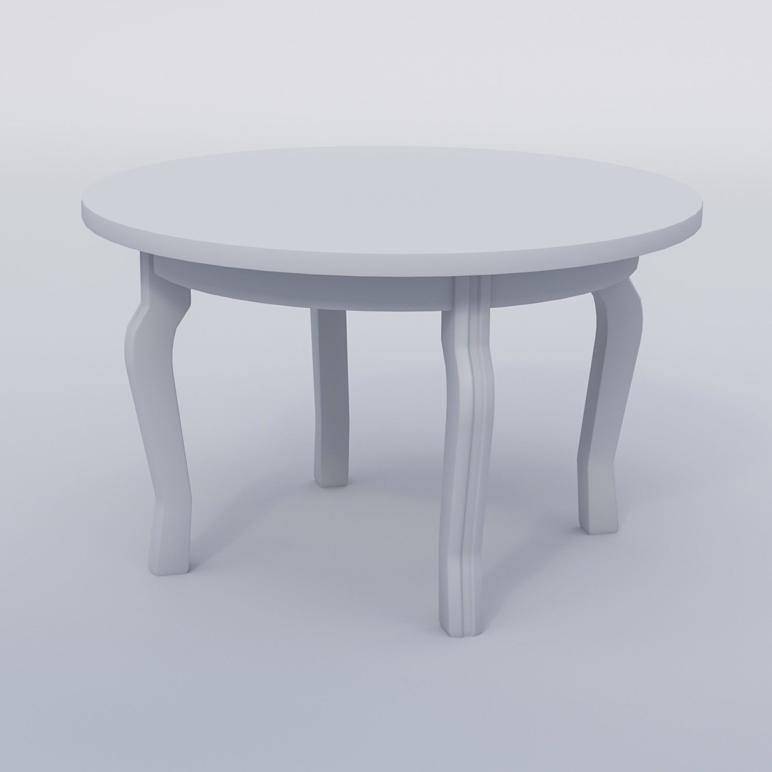 Round table and Chairs 3D model_9