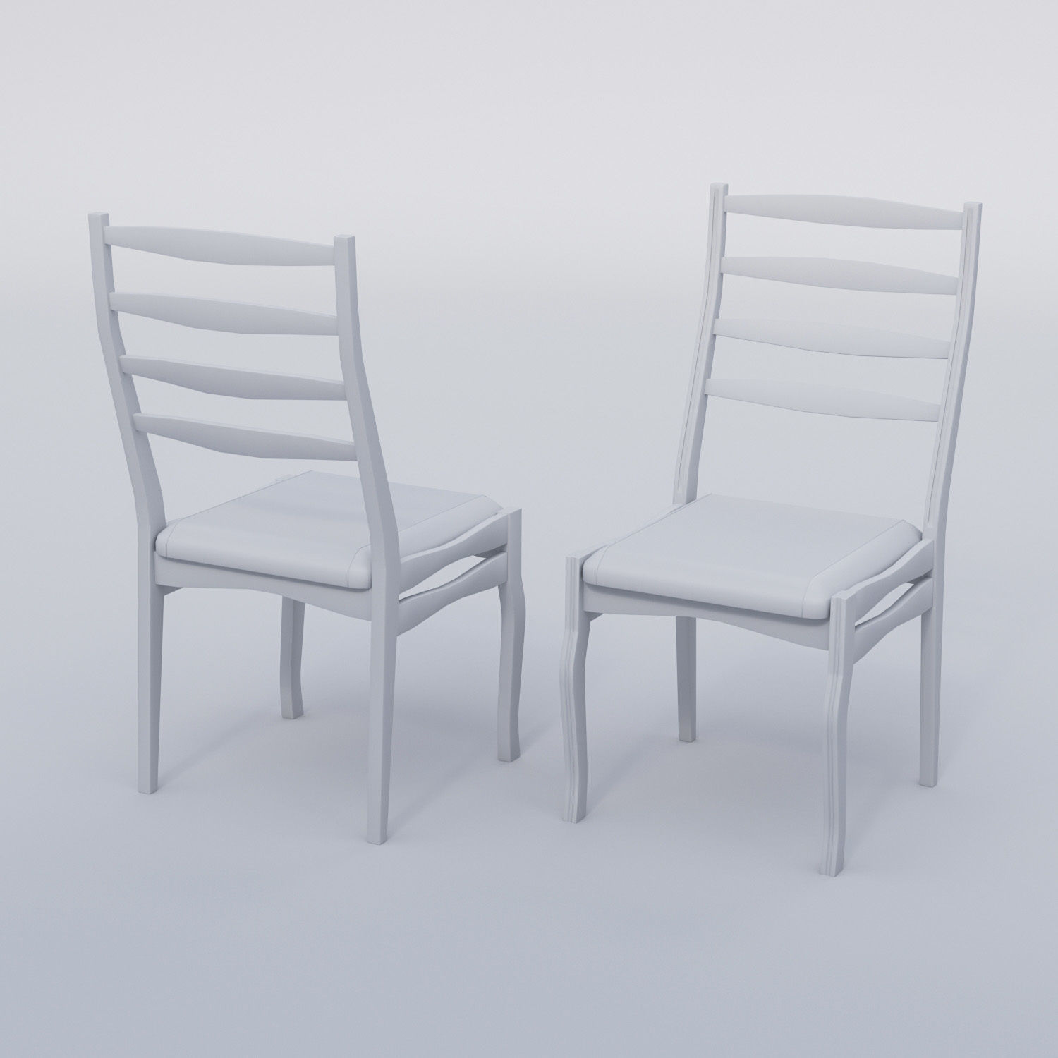 Round table and Chairs 3D model_10