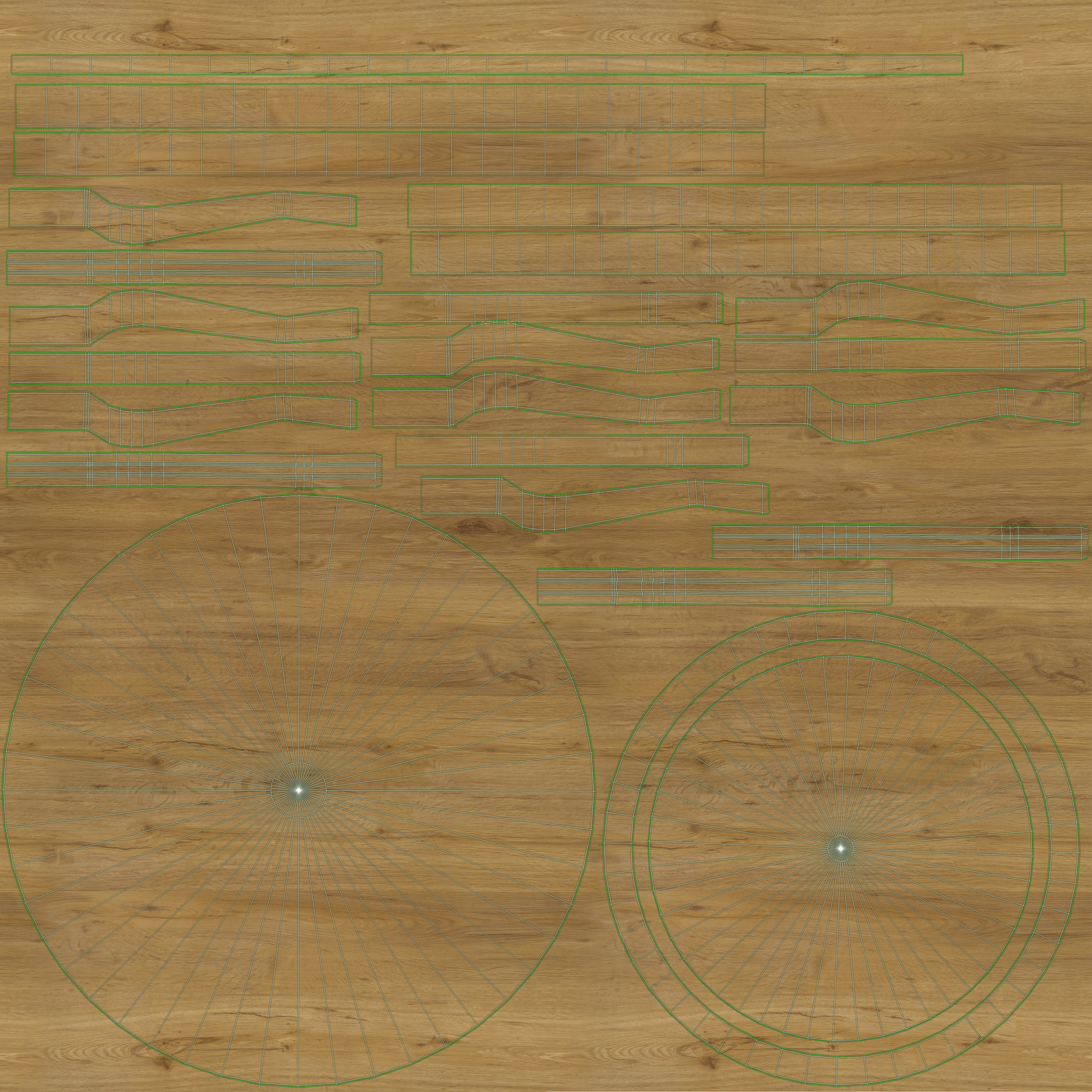 Round table and Chairs 3D model_12