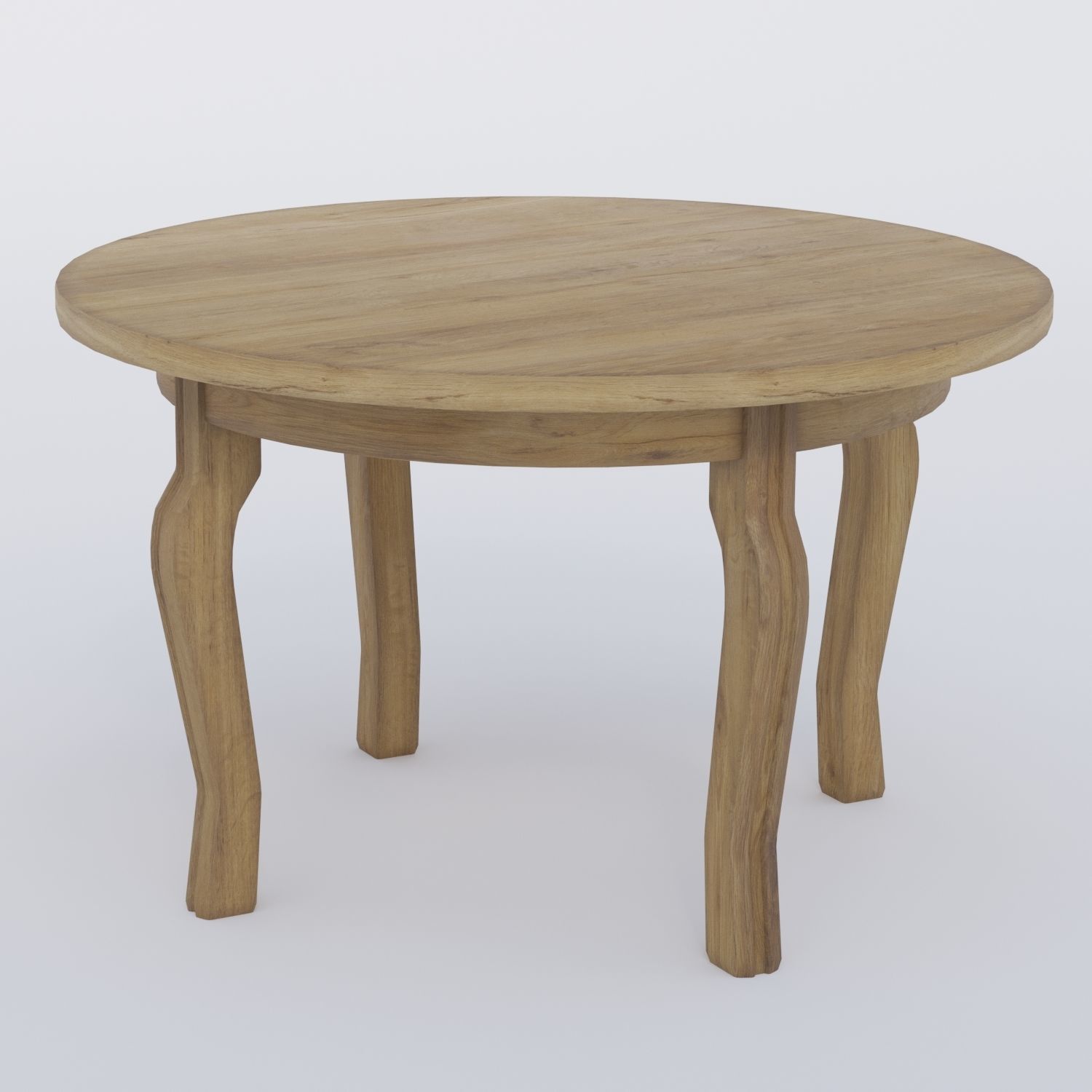 Round table and Chairs 3D model_2