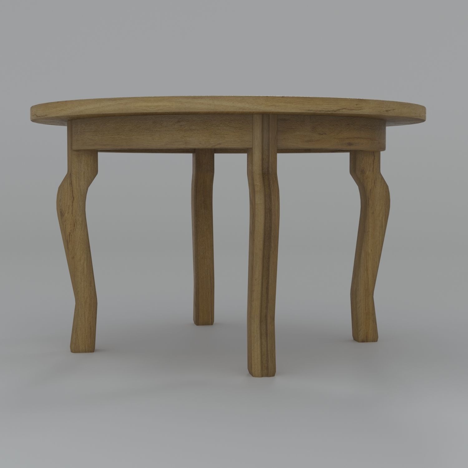 Round table and Chairs 3D model_6