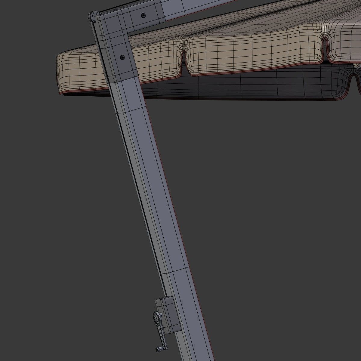 Outdoor Umbrella Parasol 6 Low-poly 3D model_17