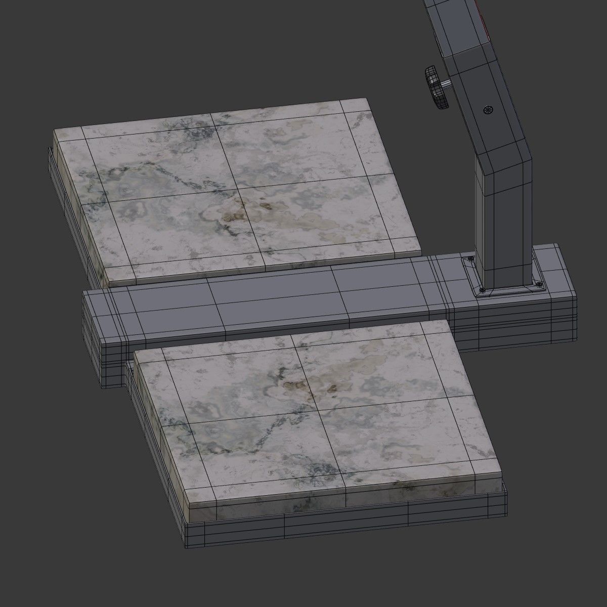 Outdoor Umbrella Parasol 6 Low-poly 3D model_19