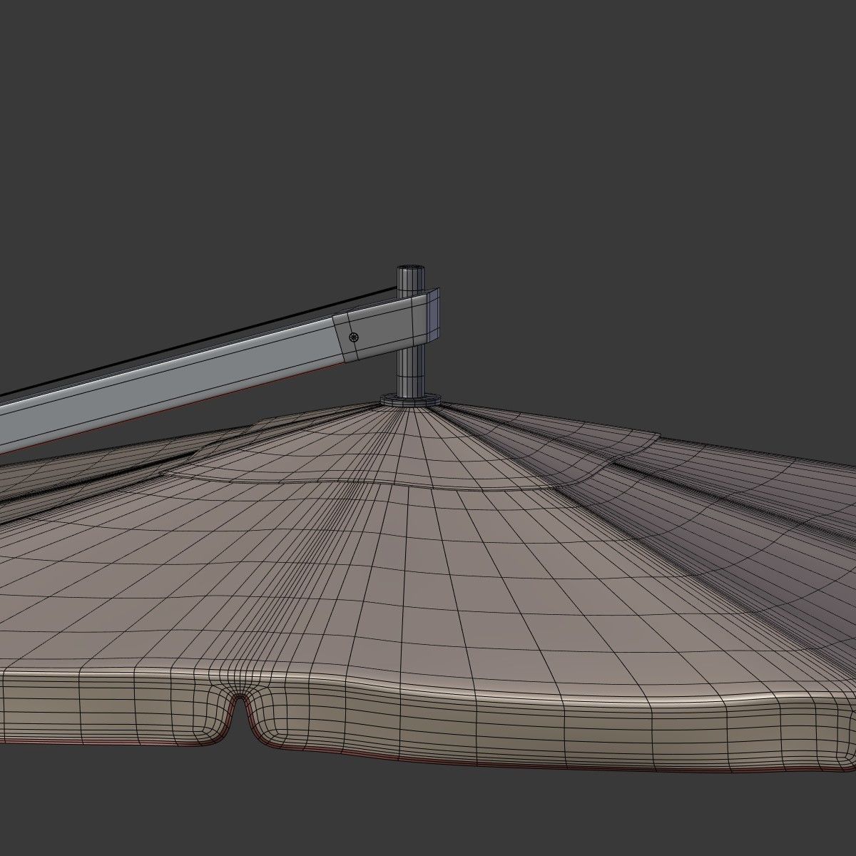 Outdoor Umbrella Parasol 6 Low-poly 3D model_15