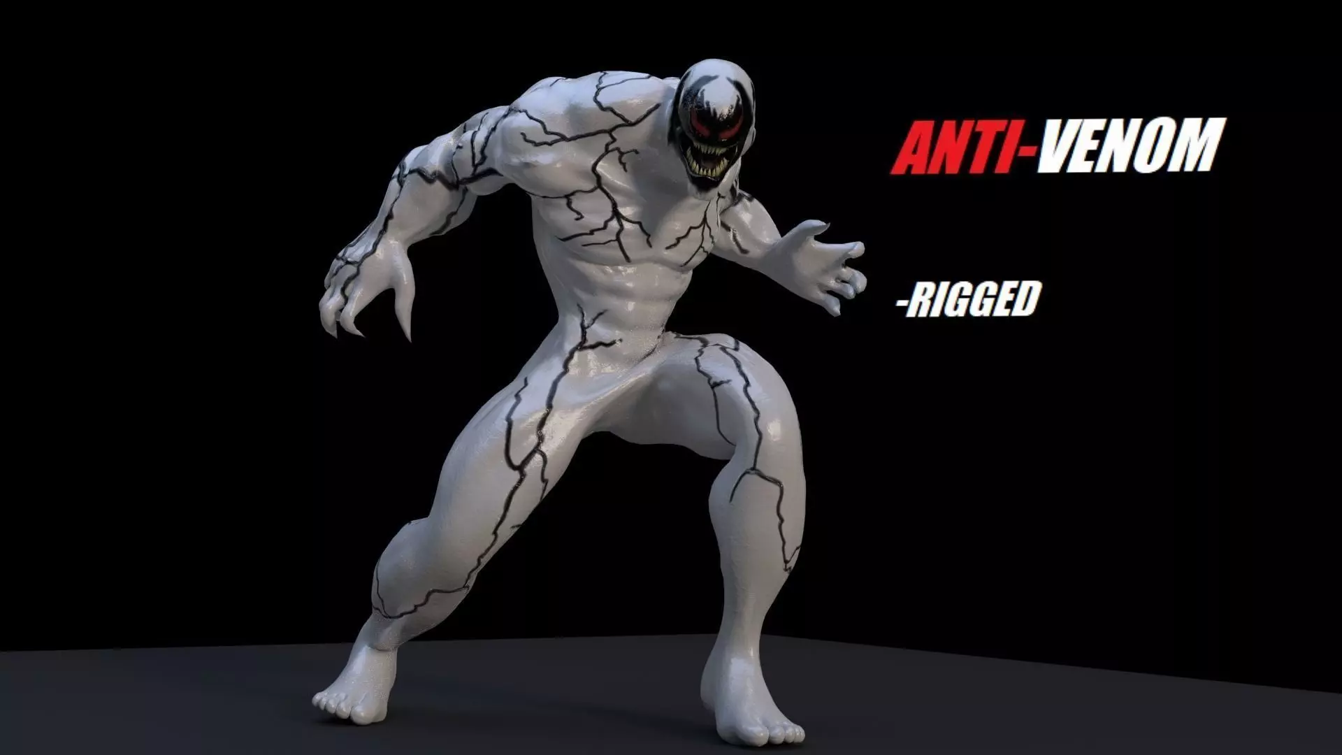 Anti-Venom Rigged 3D model_0