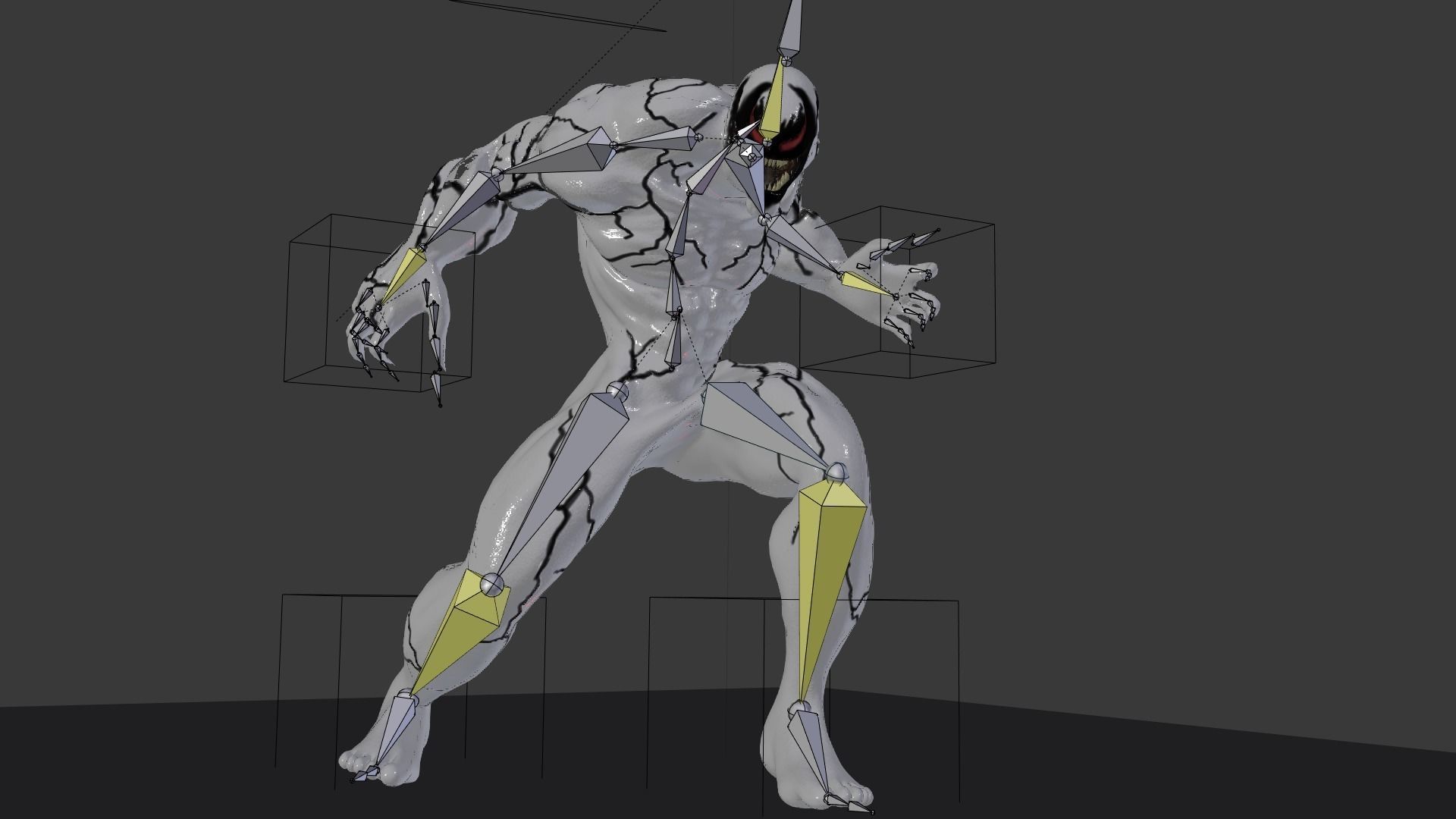 Anti-Venom Rigged 3D model_13
