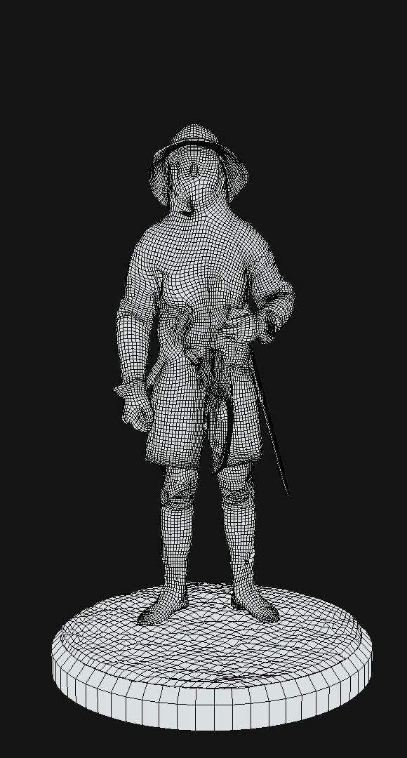 Lightly Armed Medieval Knight 3d Scan 3D model_2