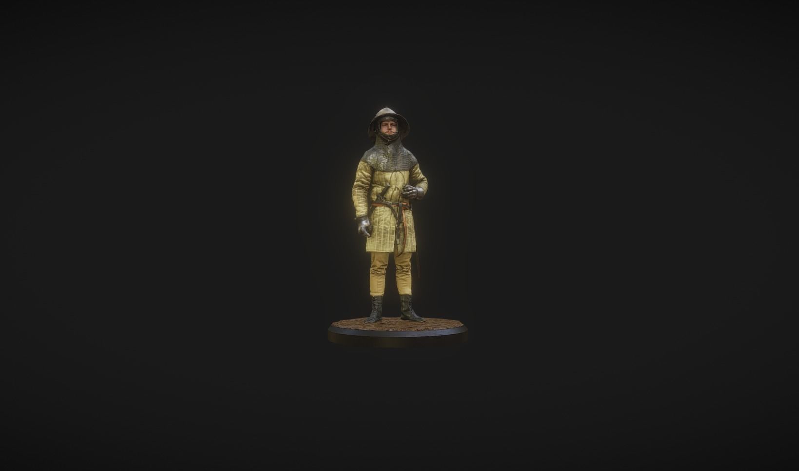 Lightly Armed Medieval Knight 3d Scan 3D model_6