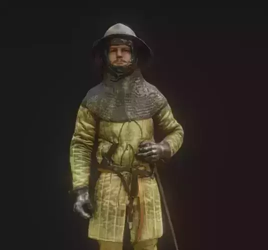 Lightly Armed Medieval Knight 3d Scan 3D model