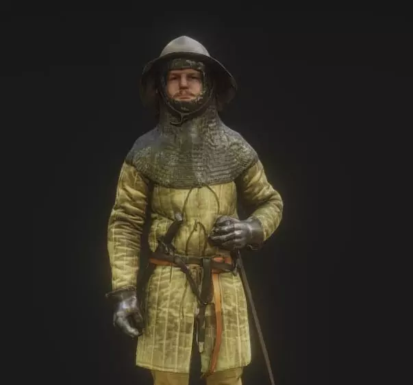Lightly Armed Medieval Knight 3d Scan 3D model_0