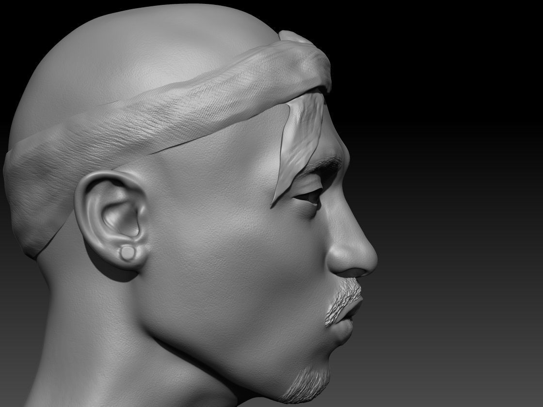 2Pac Tupac Shakur Bust 3D Print 3D print model_6