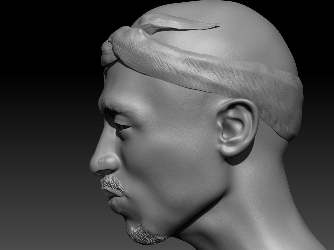 2Pac Tupac Shakur Bust 3D Print 3D print model_5
