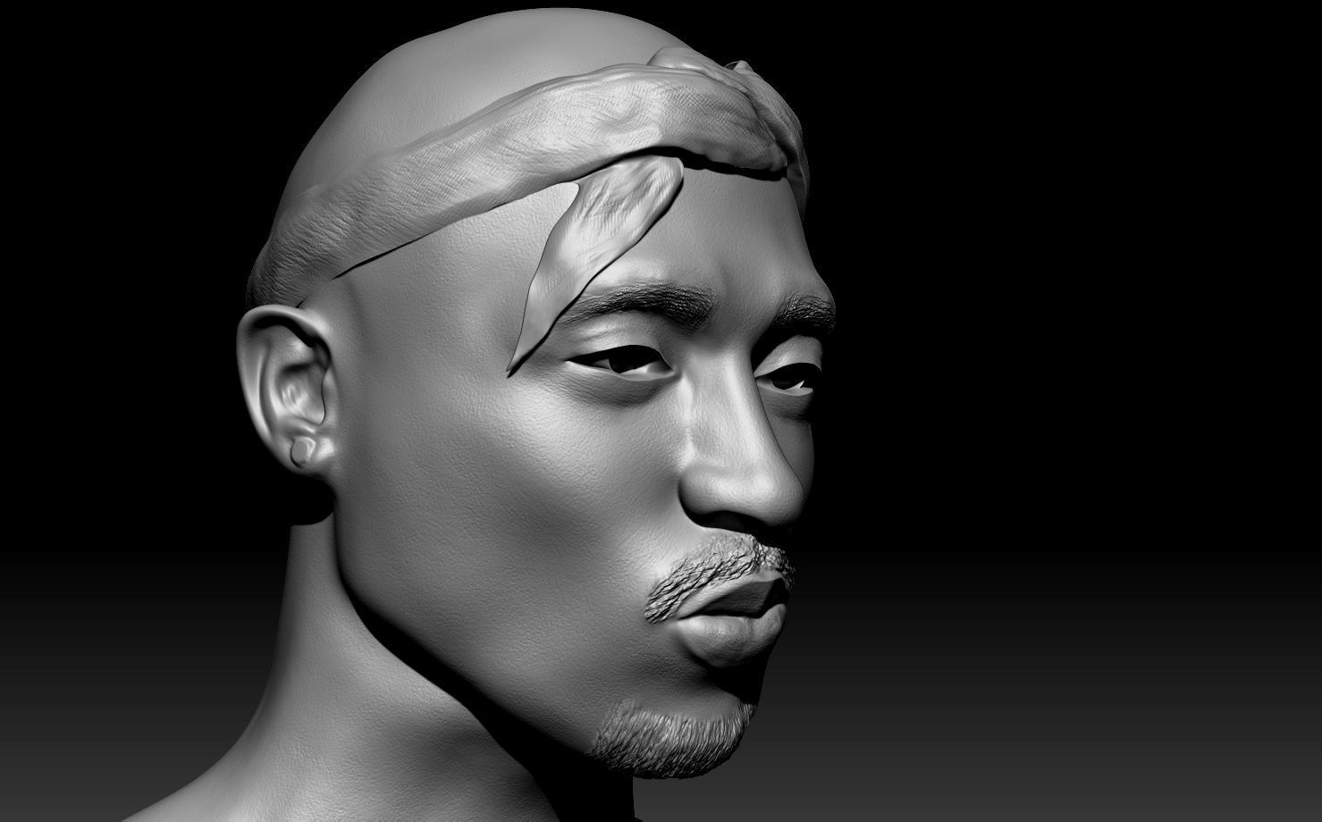 2Pac Tupac Shakur Bust 3D Print 3D print model_8