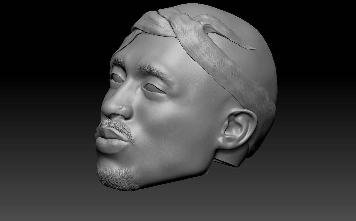 2Pac Tupac Shakur Bust 3D Print 3D print model_4