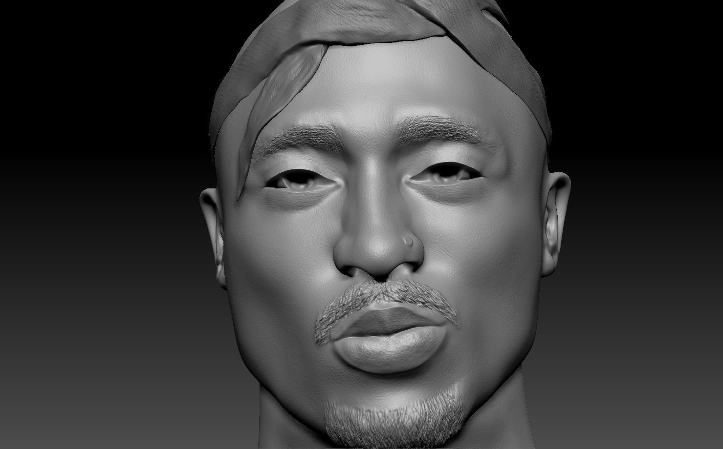 2Pac Tupac Shakur Bust 3D Print 3D print model_2