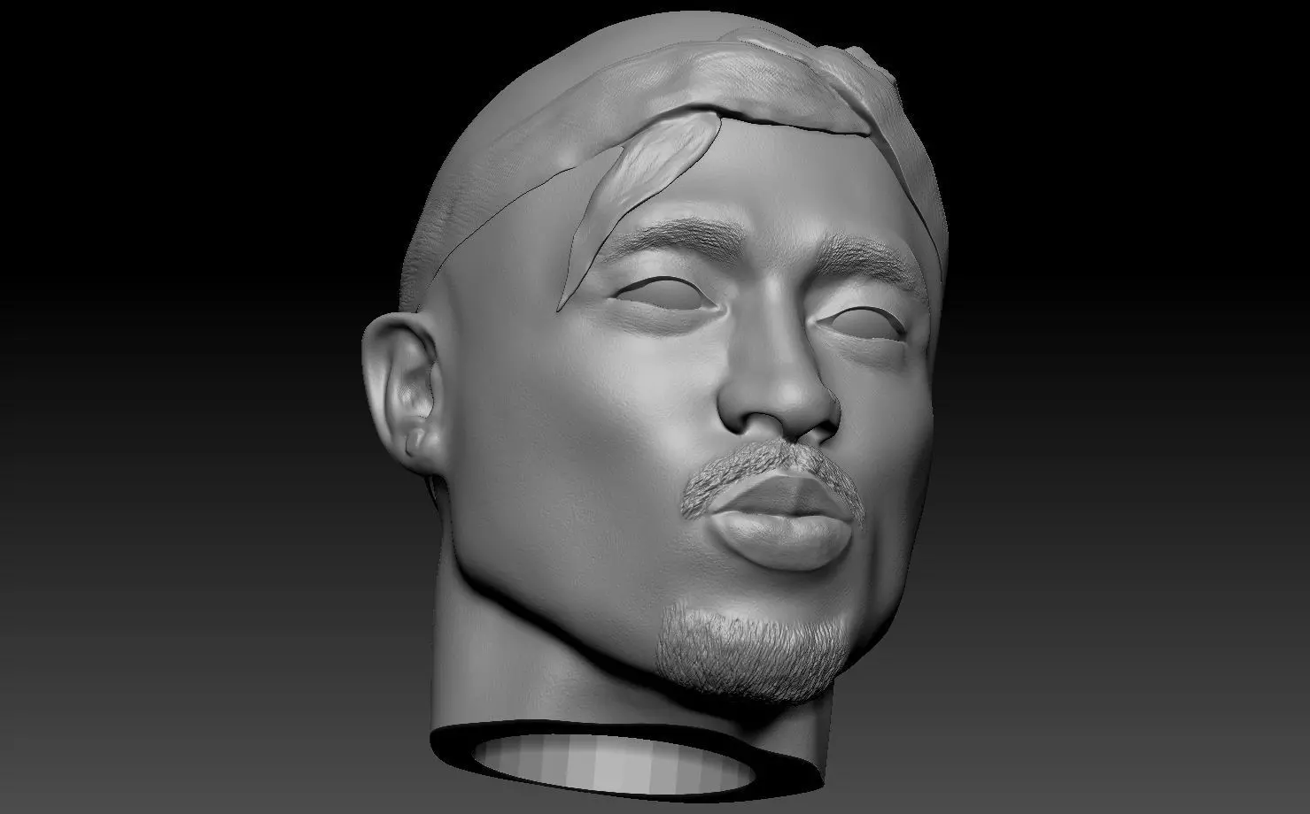 2Pac Tupac Shakur Bust 3D Print 3D print model_0