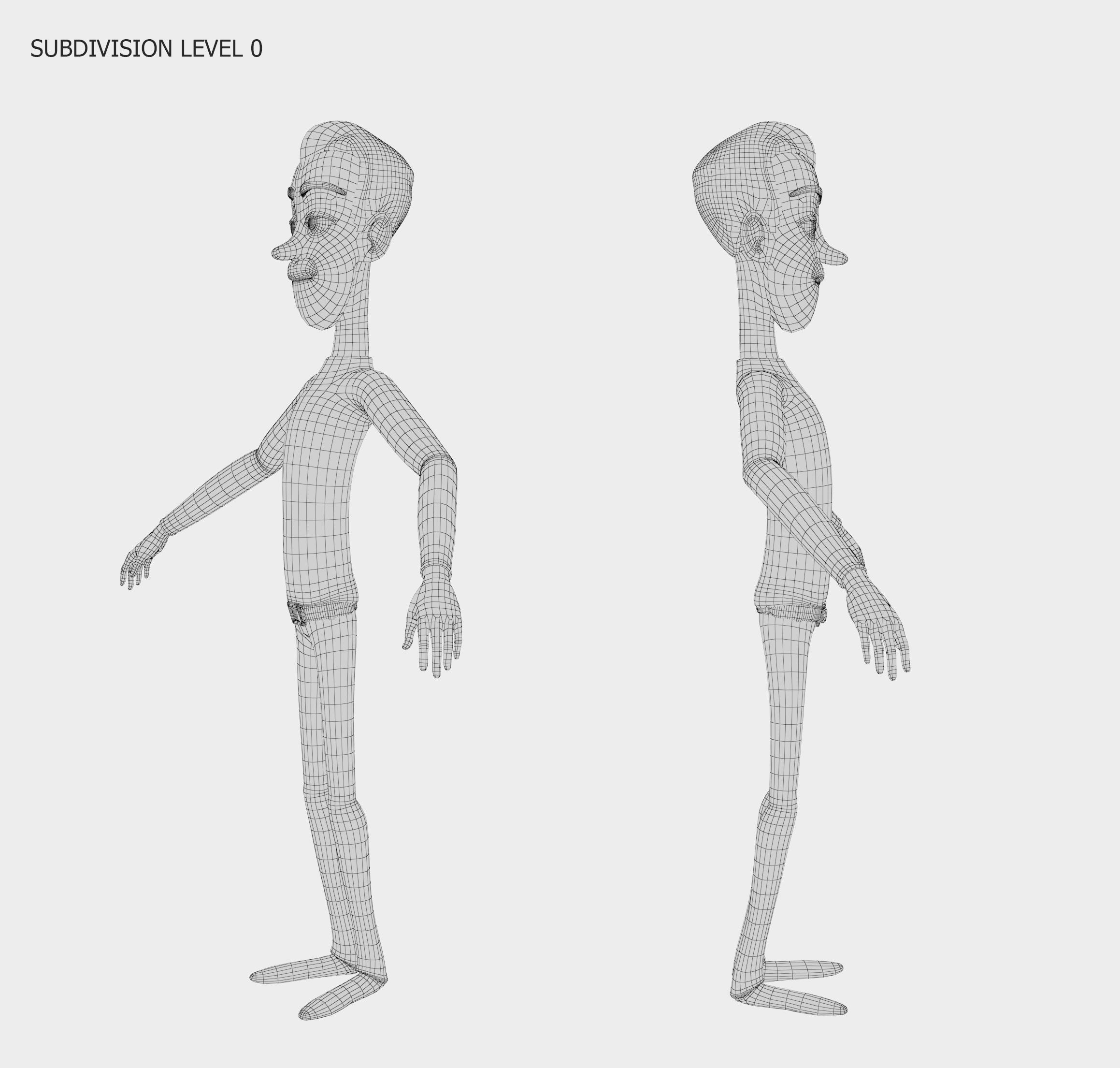 Cartoon Man Journalist Writer 3D model_10