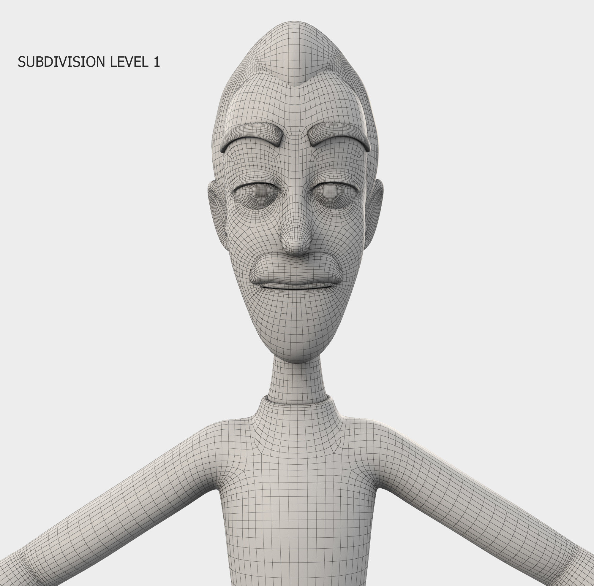 Cartoon Man Journalist Writer 3D model_14