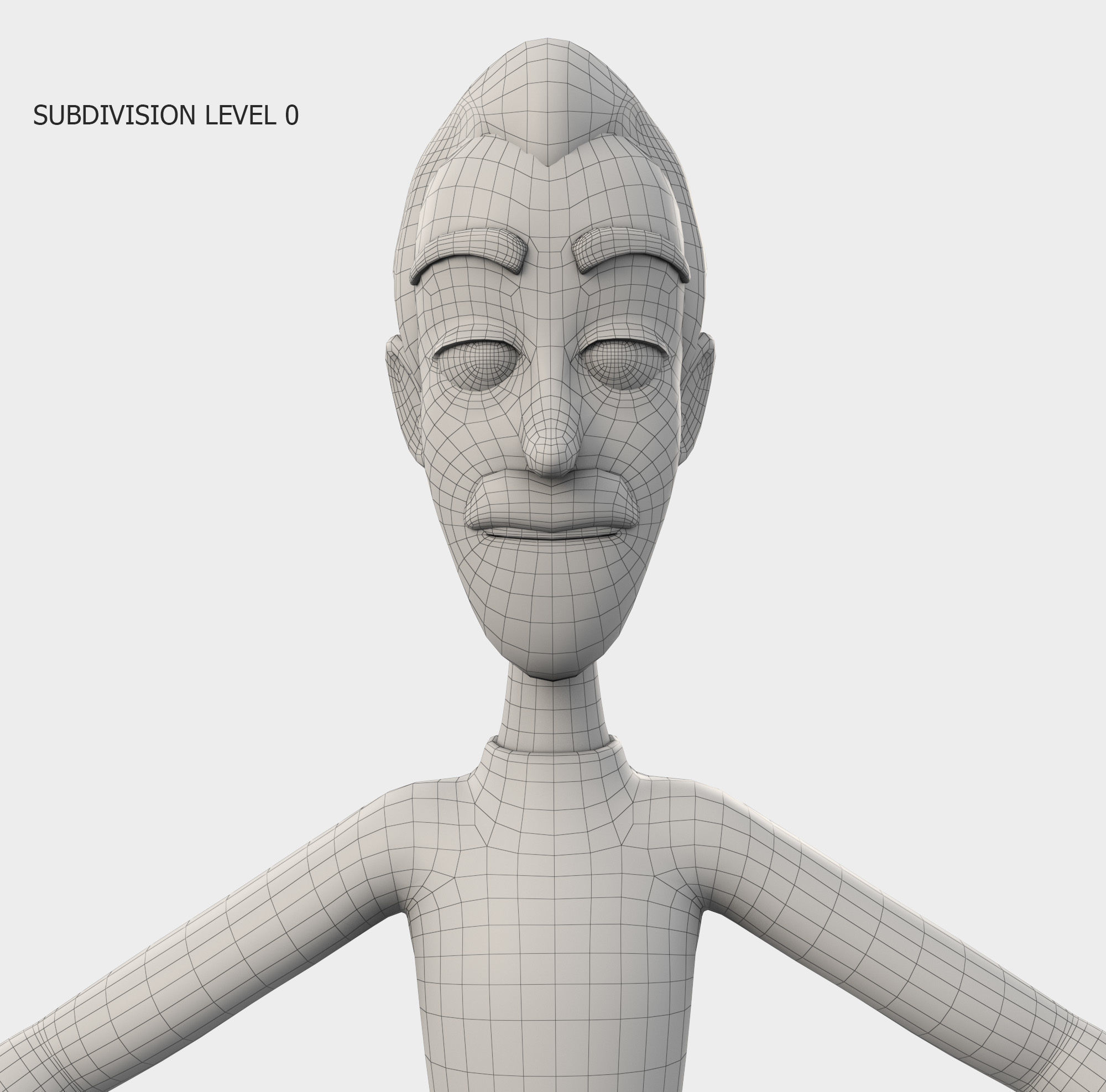 Cartoon Man Journalist Writer 3D model_13