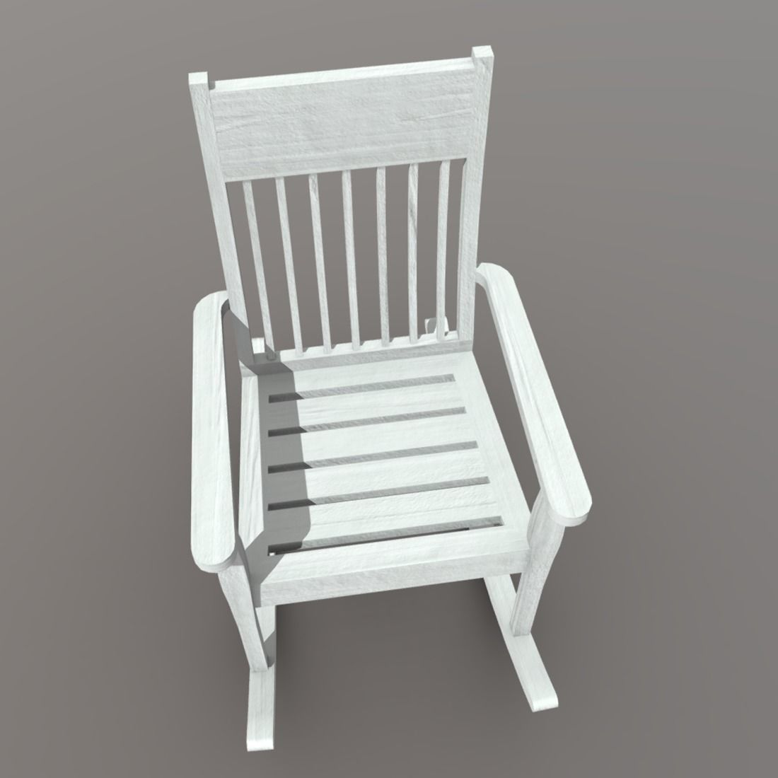 Rocking Chair 1 Low-poly 3D model_4