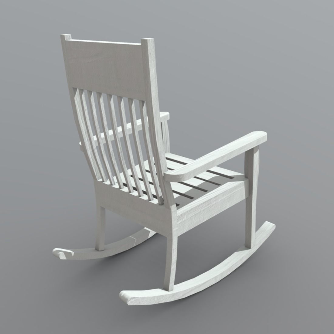Rocking Chair 1 Low-poly 3D model_3
