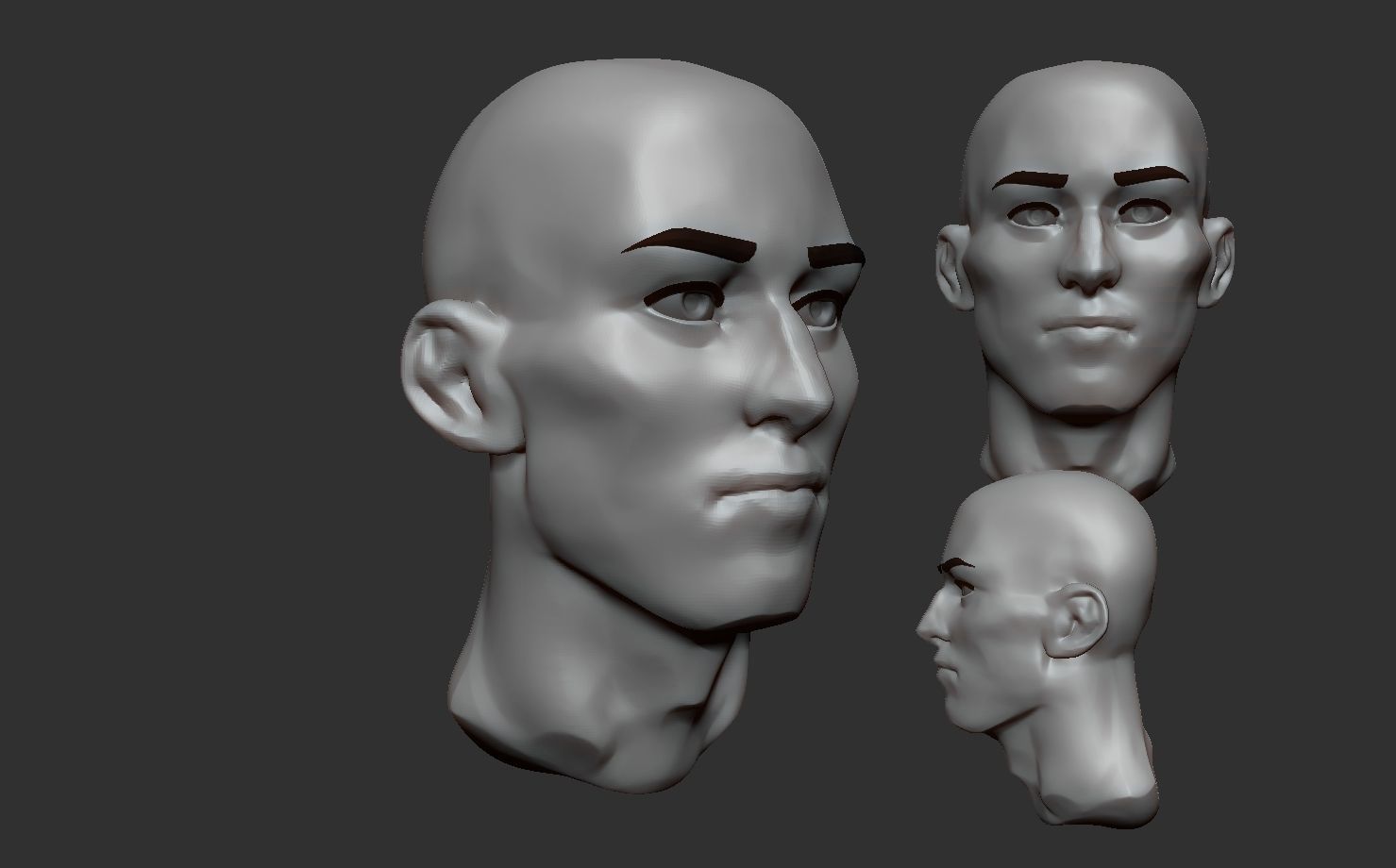 Concept Head Beautiful Boy 3D model_2