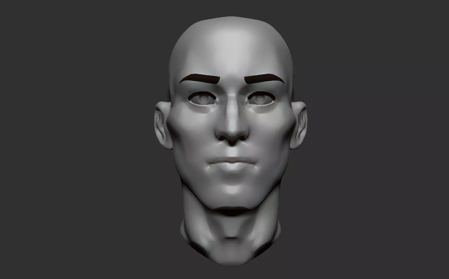 Concept Head Beautiful Boy 3D model_0
