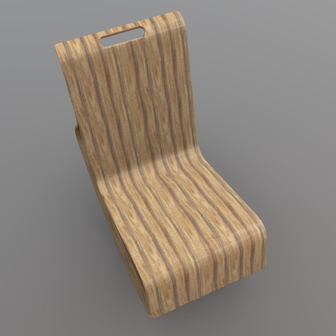 Rocking Chair 2 Low-poly 3D model_4