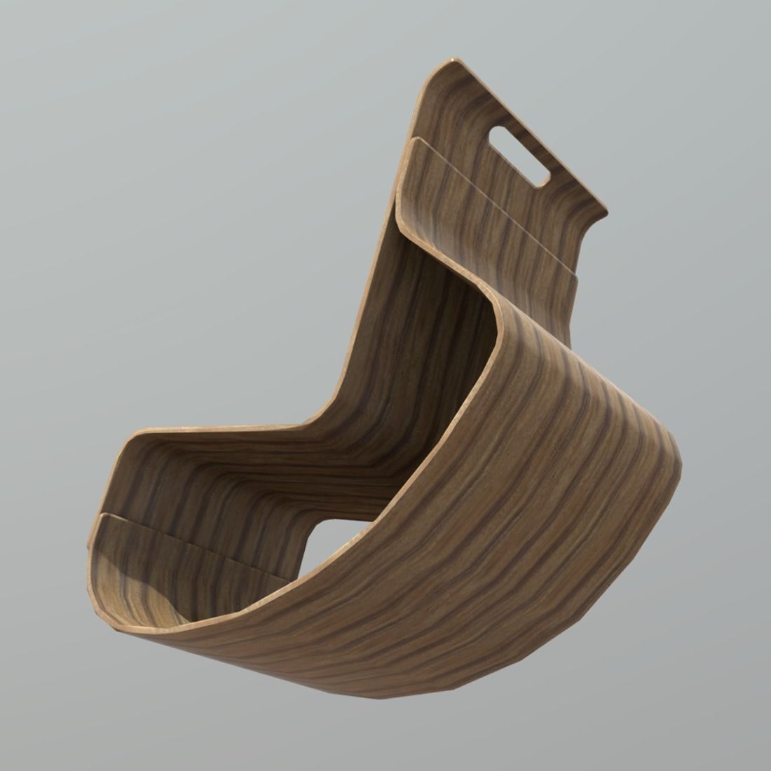 Rocking Chair 2 Low-poly 3D model_5