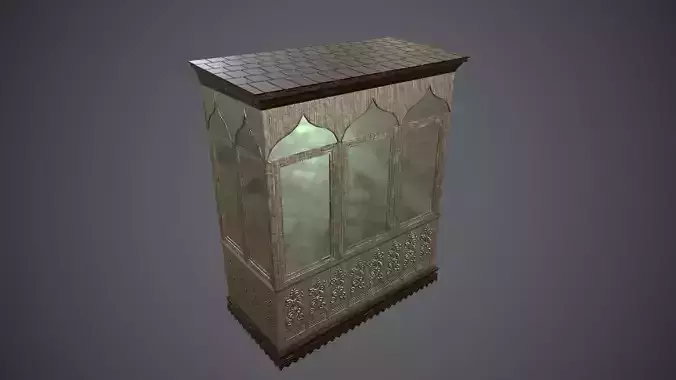 Soviet closed balcony for home - 2 Low-poly 3D model