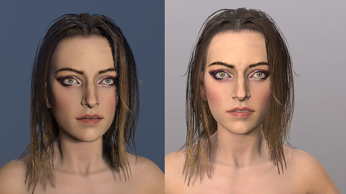 Female Basemesh V2 - Unreal 4 Compatible Low-poly 3D model