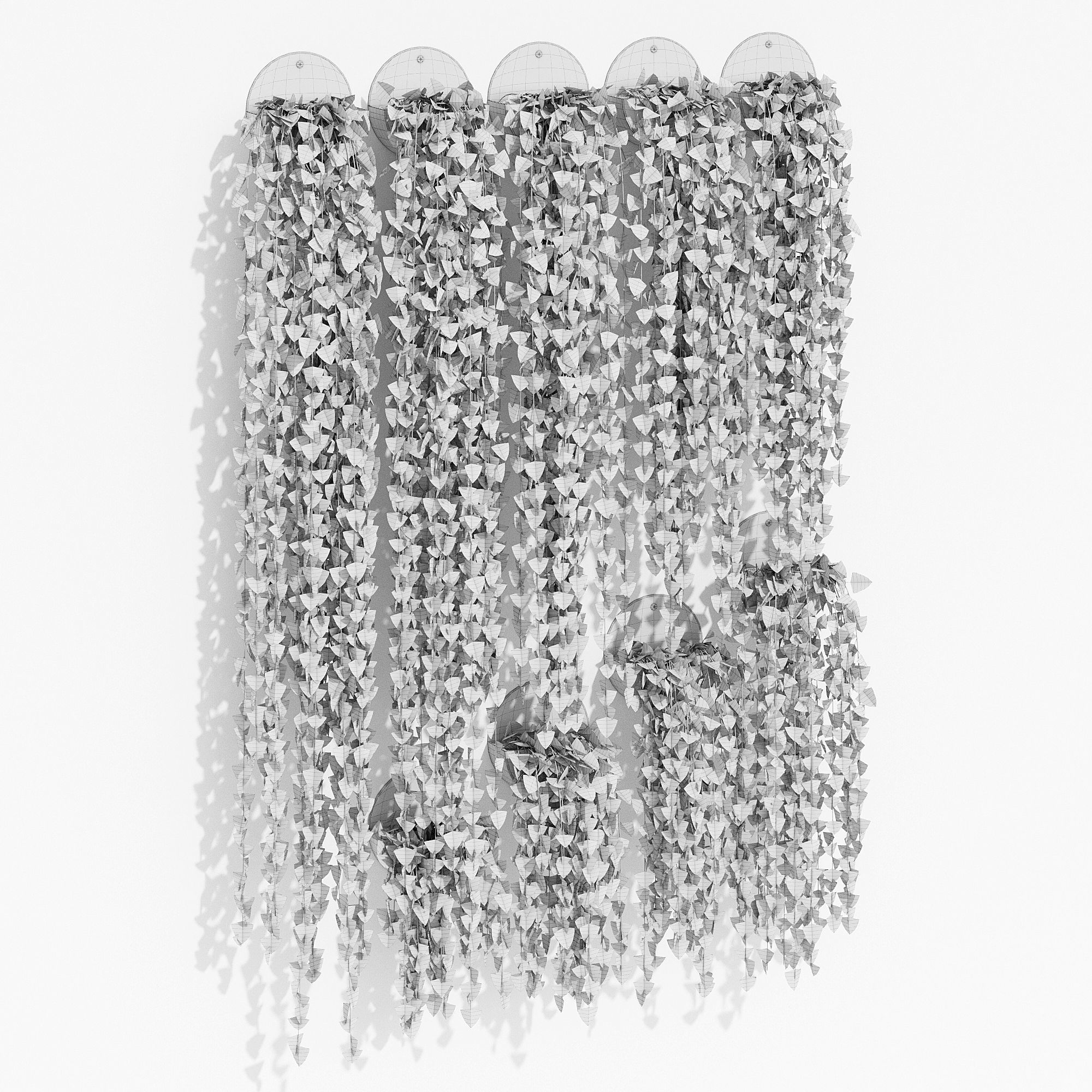Corolla ivy plant hanging on wall 3D model_6