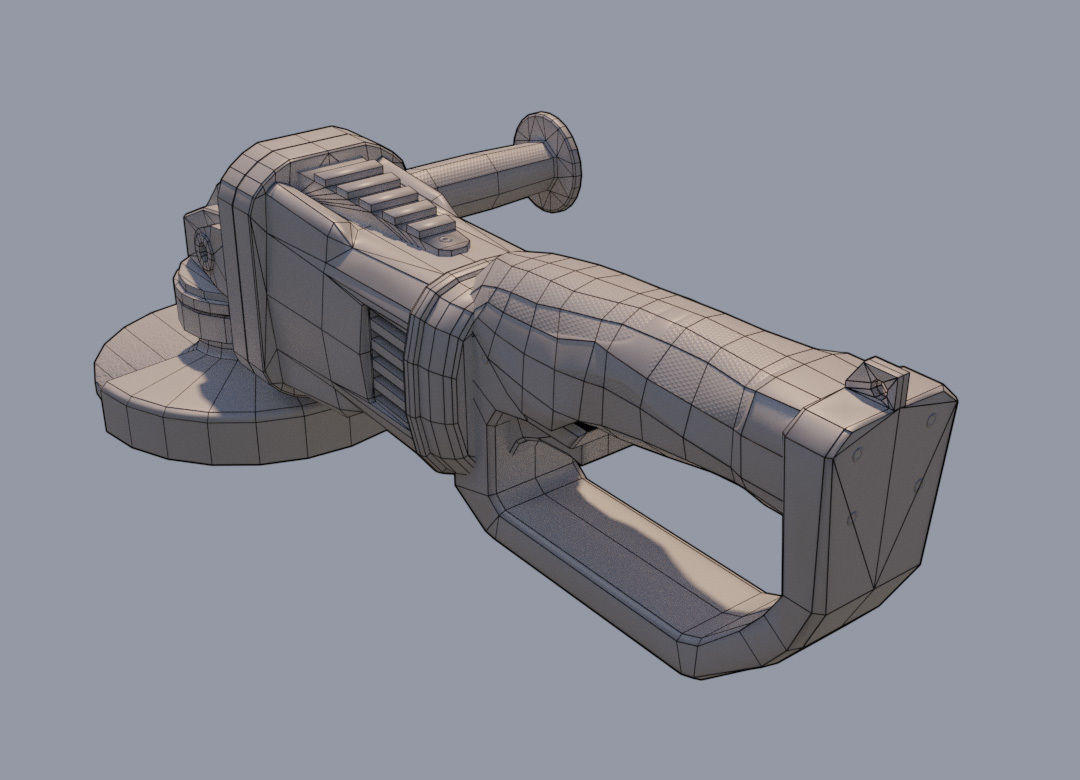Angle Grinder no brand Low-poly 3D model_5