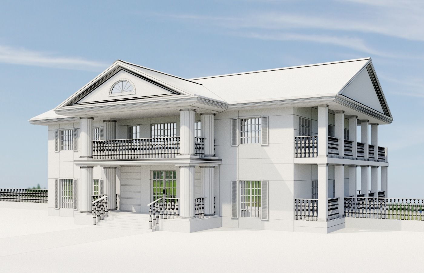 Big house 3D model_2