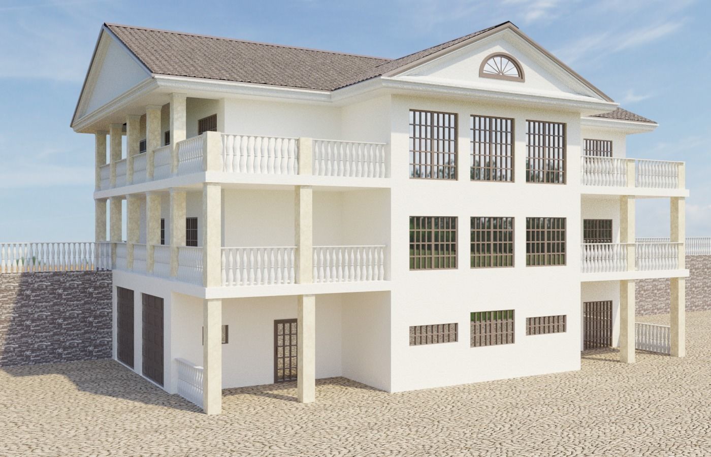 Big house 3D model_1