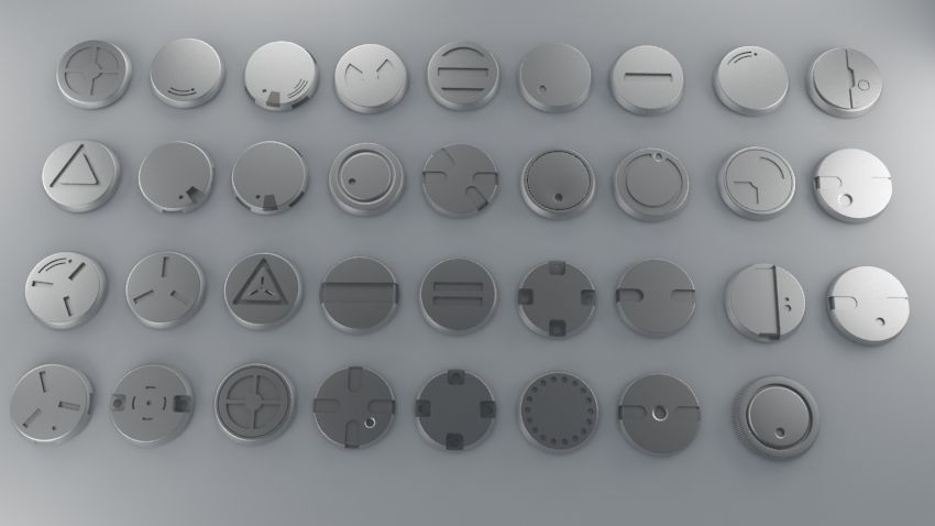 Robot parts 3D model_4