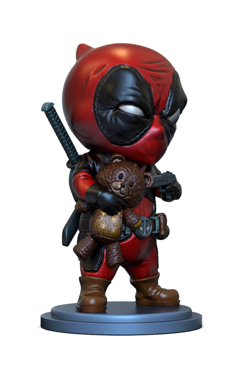 Deadpool chibi badass  3d print model 3D print model_3