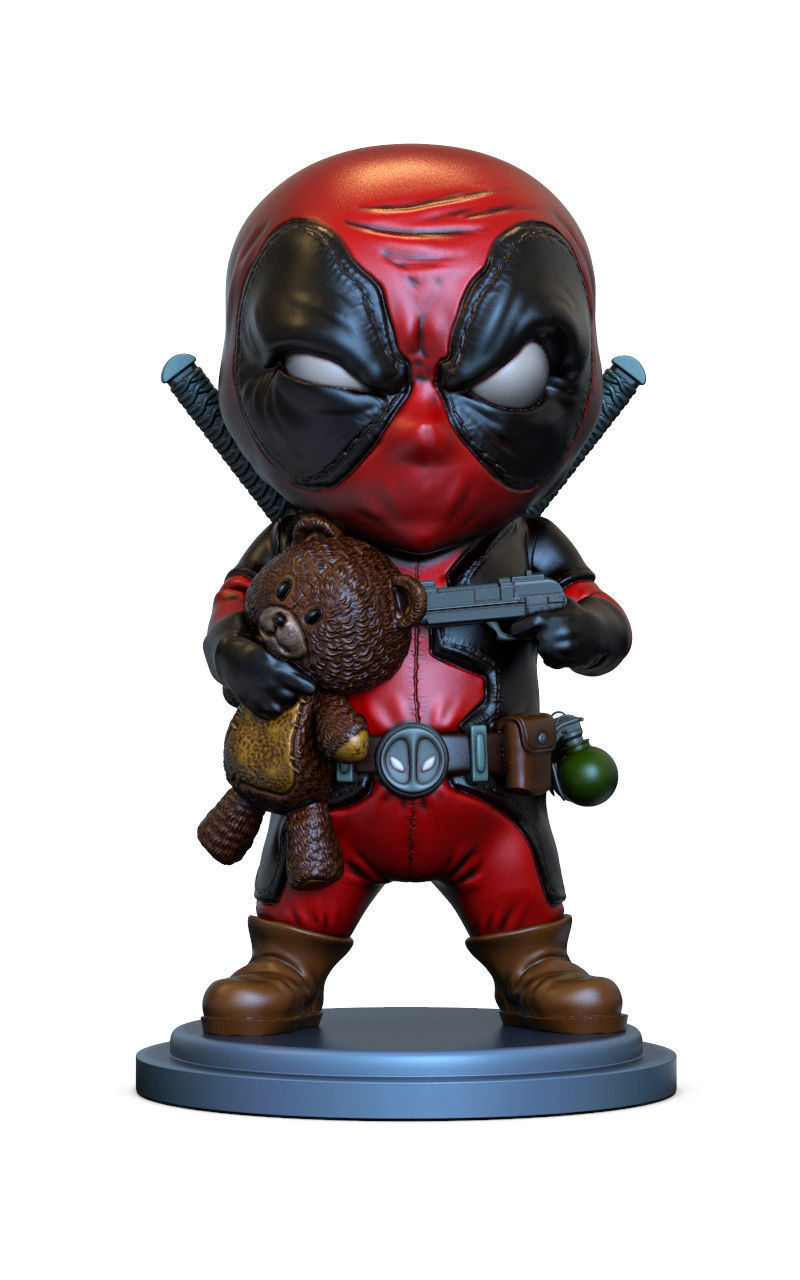 Deadpool chibi badass  3d print model 3D print model_1