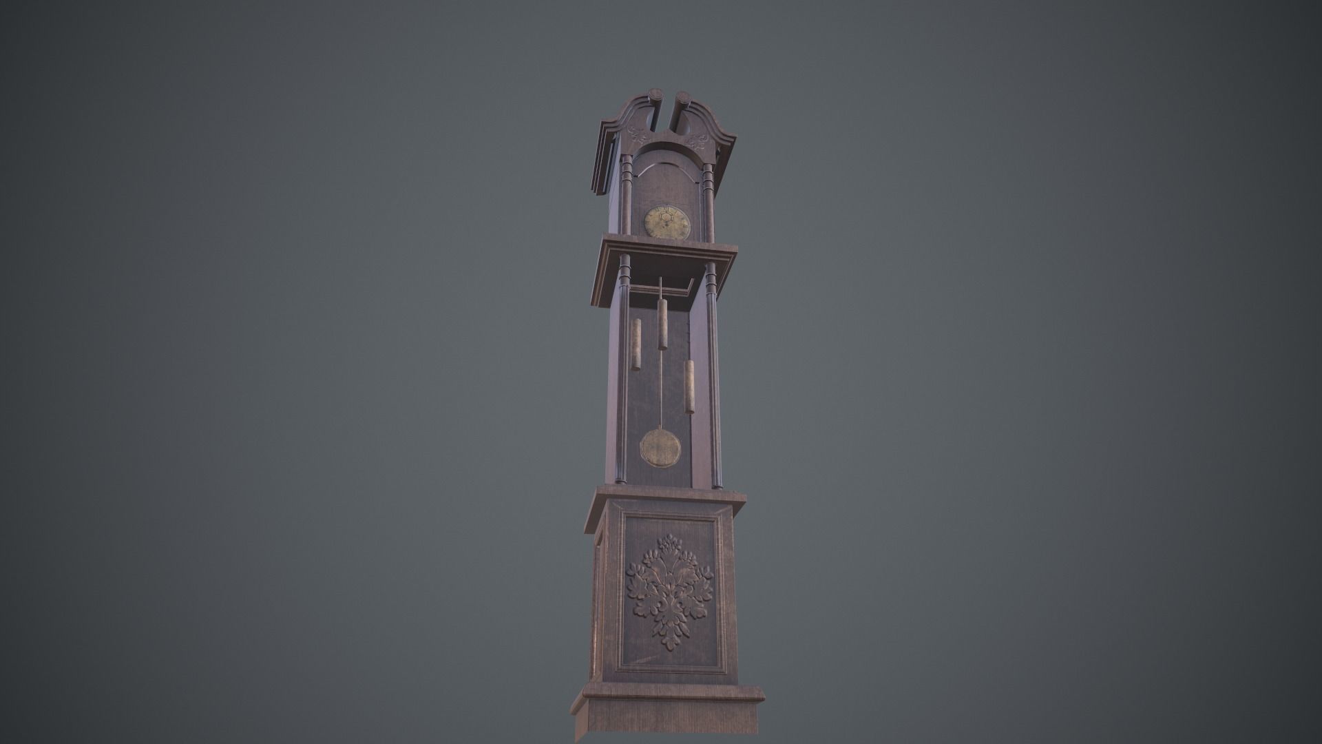 Vintage big classic clocks Low-poly 3D model_4
