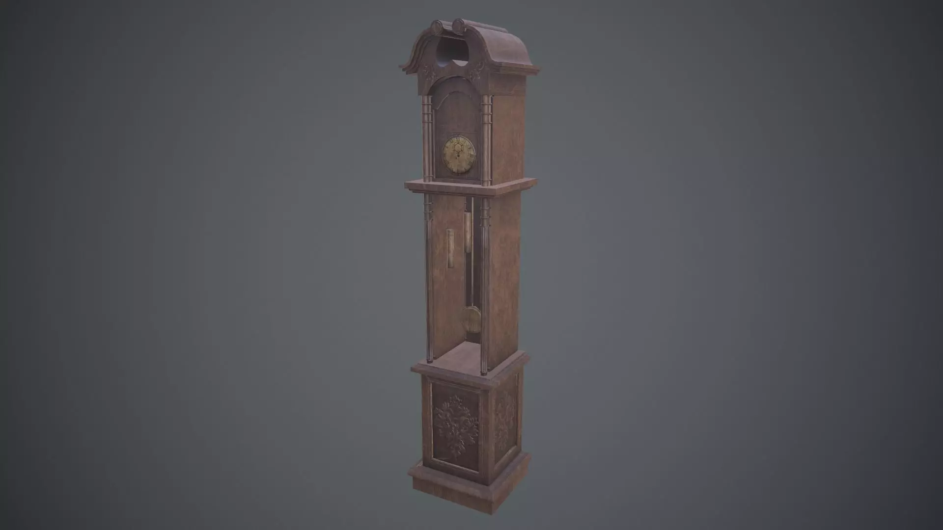 Vintage big classic clocks Low-poly 3D model_0
