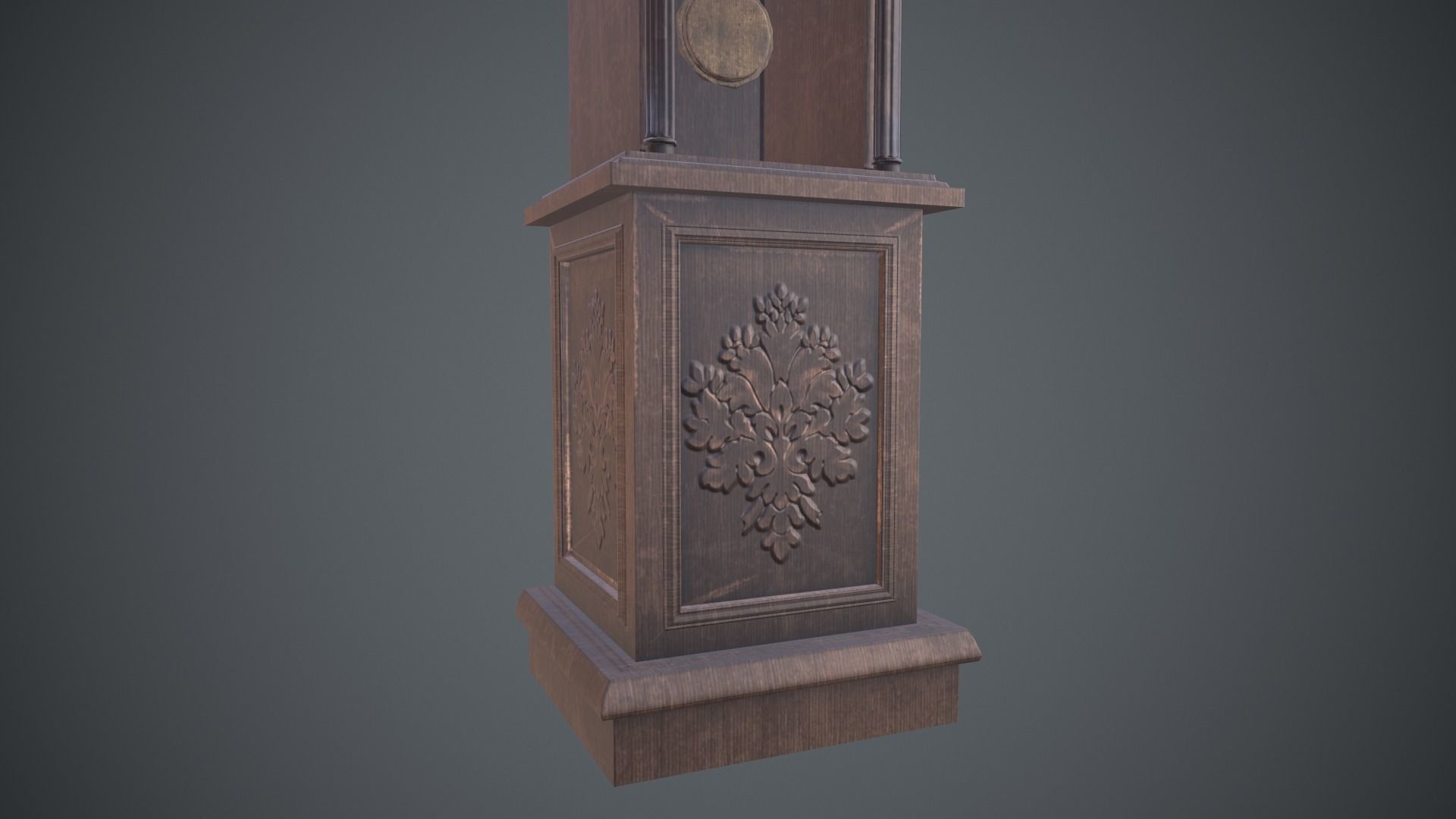Vintage big classic clocks Low-poly 3D model_5