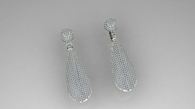  womens earrings 3D print model