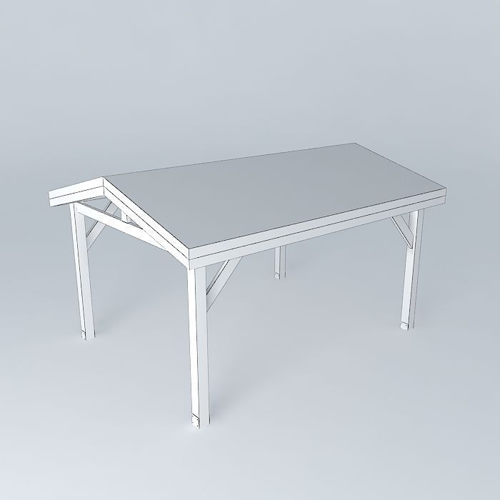 Decochalet-2015  Carport 300x400  T2V Free 3D model_3