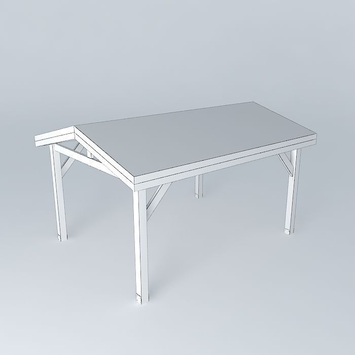 Decochalet-2015  Carport 300x400  T2V Free 3D model_4