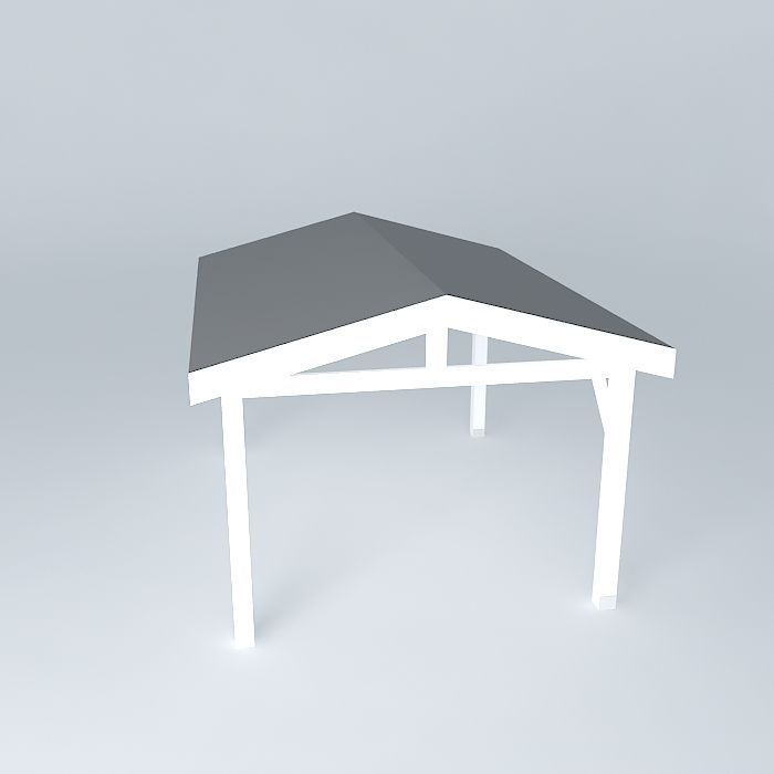 Decochalet-2015  Carport 300x400  T2V Free 3D model_2