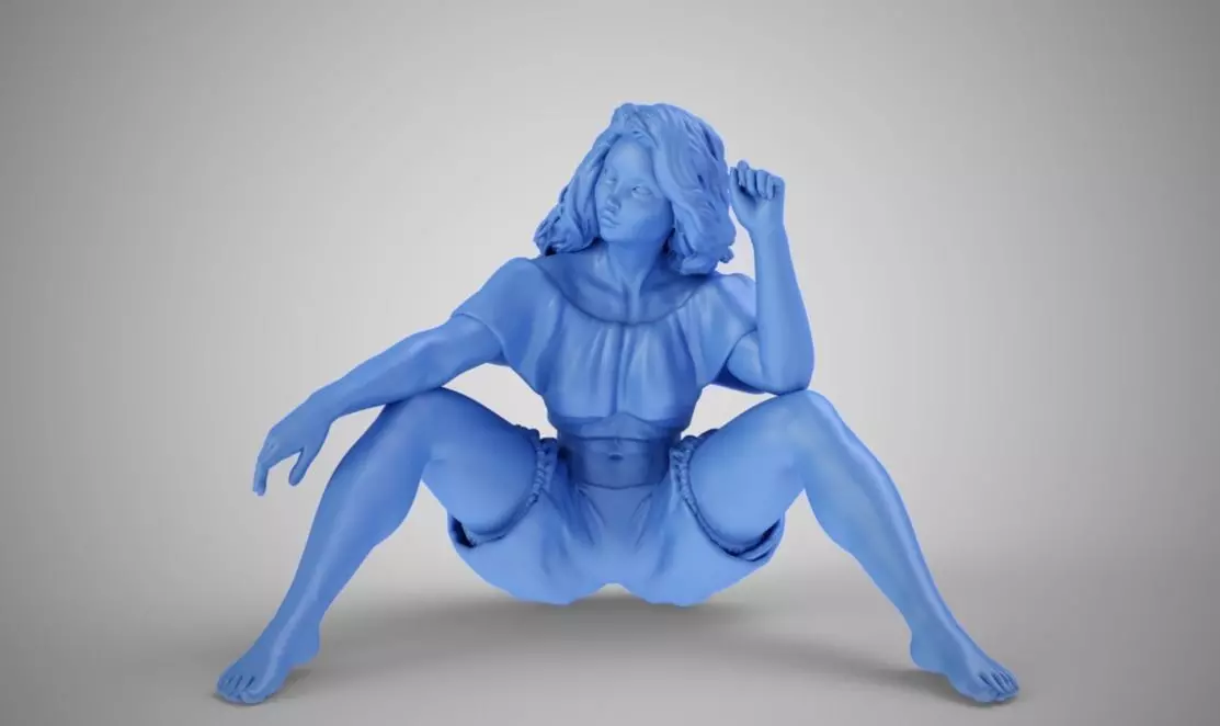 Beautiful Lady with Open Legs 3D print model_0