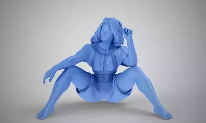 Beautiful Lady with Open Legs