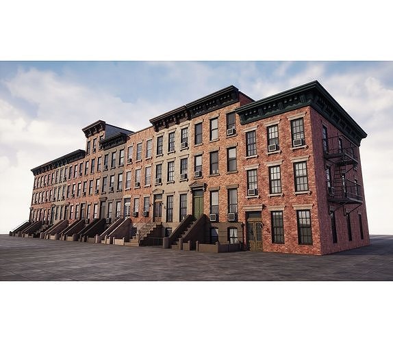 Generic Buildings New York 2  Low-poly 3D model